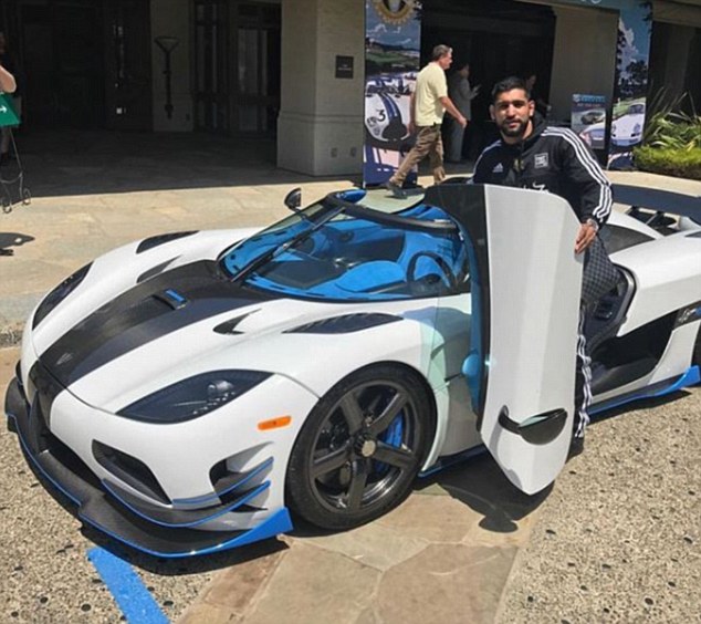 Amir Khan has posted an image of his luxurious Koenigsegg Agera RS1, said to be worth £1.6m