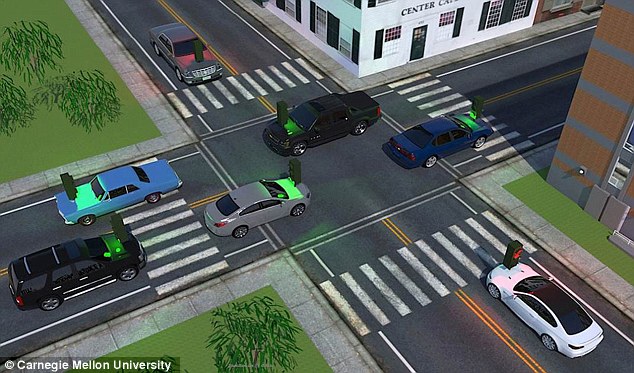 The Virtual Traffic Light project will use sensors in cars to co-ordinate their location.