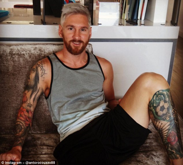 As his many social media snaps attest, Messi is a big fan of body art...